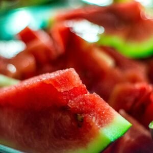 Freshly cut watermelon pieces showcasing vivid colors and juicy texture for a refreshing summer treat.
